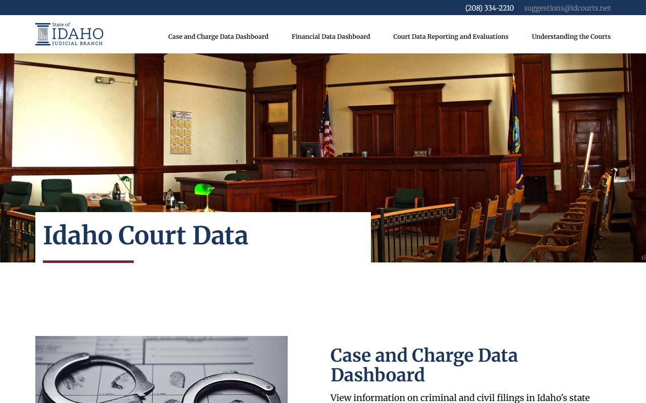 Boise County court dockets Idaho Court Data dashboard